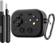 Case for AirPods Pro 3 2025 with Secure Lock Clip, Hard Shell Game Console Des