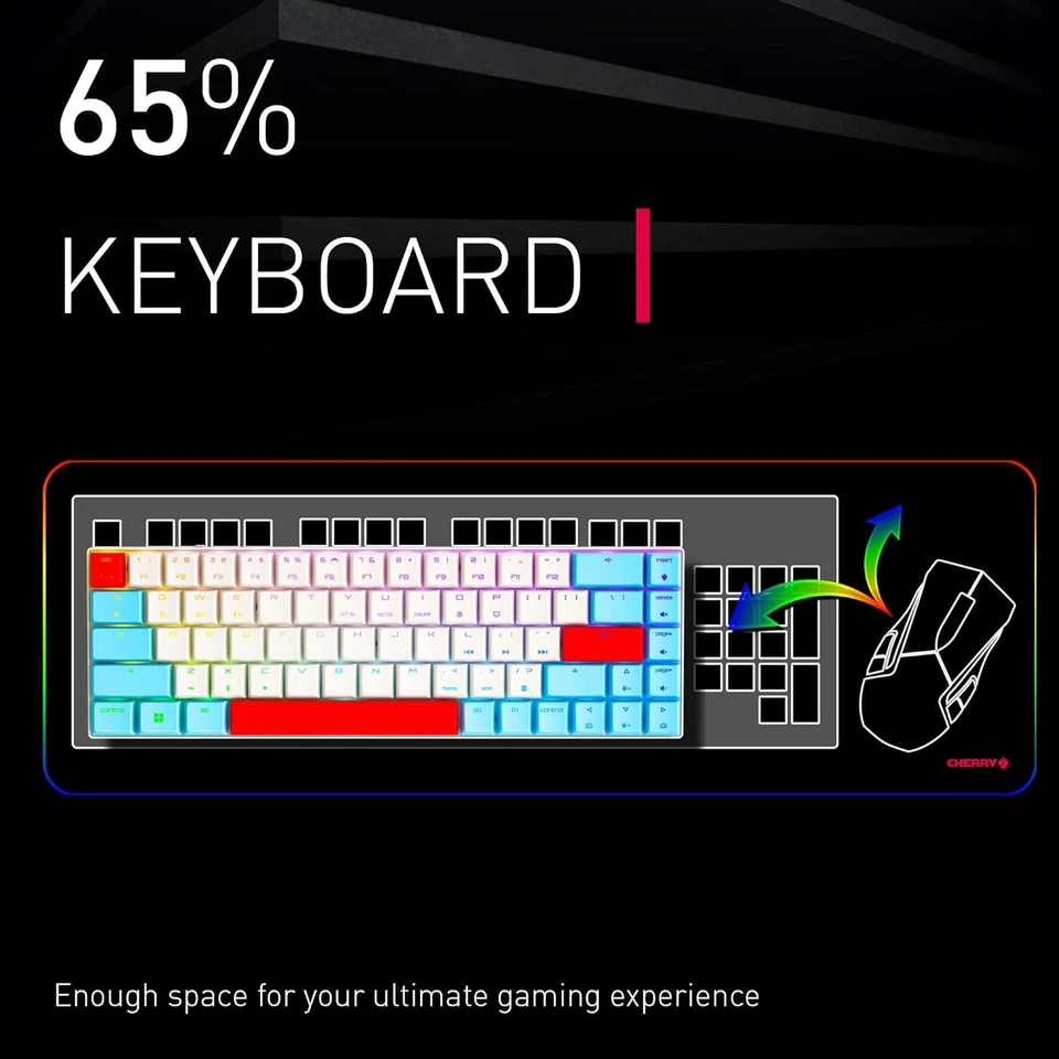 CHERRY MX-LP 2.1 Compact Wireless, small cordless gaming keyboard with 68 keys,  - Image 4 of 4