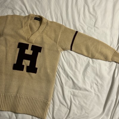 J*N様 30s SPALDING BORS USA V NECK SWEATE Vintage 20s 30s Spalding Bros Harvard University Letter Sweater