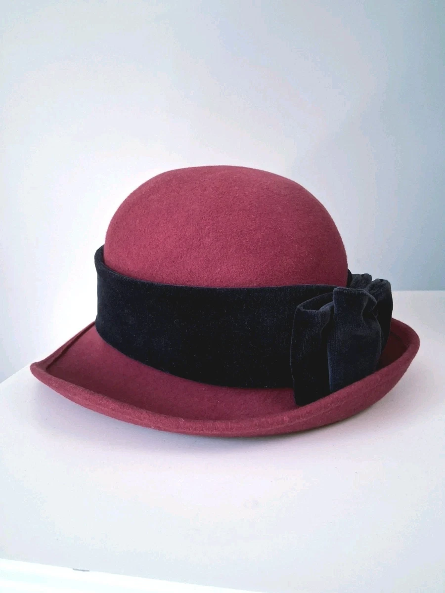 Cloche Red 100% Wool Vintage Hats for Women for sale | eBay display picture 1