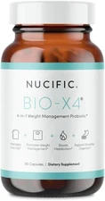 Nucific Bio-X4 4-in-1 Weight Digestive Management Probiotic Supplement, 90 Count