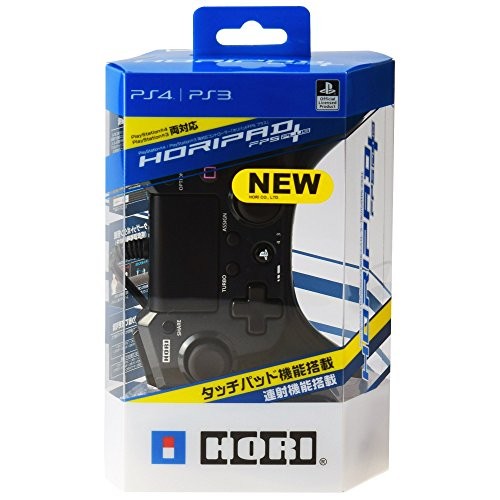 HORI Pad 4 FPS Plus for PS4 PS3 Controller Black Turbo Rapid Fire Wired
