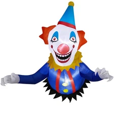 LEADZM 3.3 FT Halloween Inflatable Clown Broke Out