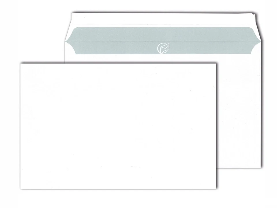 MAILMEDIA 50 Versandtaschen C5 Weiß Briefumschläge 100g/m² Öffnung lange Seite für A5 HK