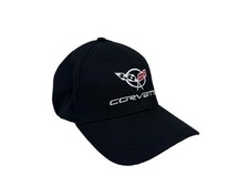 C5 Corvette Embroidered Stretch Fit Hat - Officially Licensed By Gm Black
