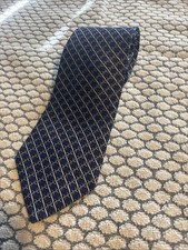 Brooks Brothers 346 Silk Tie Men’s Blue White Rings And Ribbons Made In USA