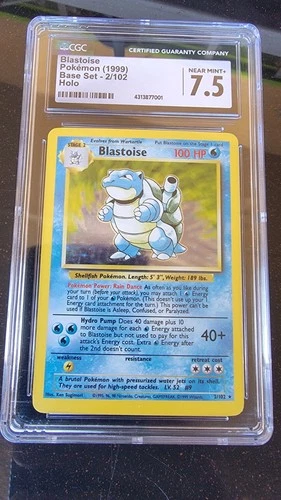 CGC 7.5 Blastoise 1999 Base Set 2/102 Holo Pokemon Card