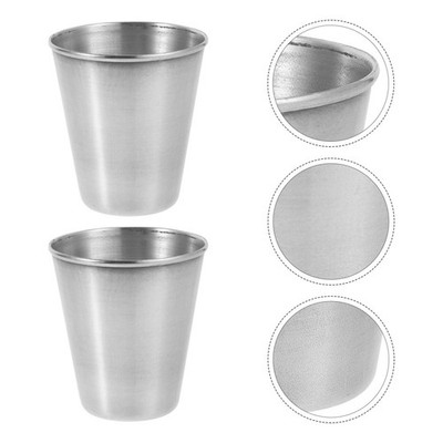 6Pcs Stainless Steel Whiskey Cups Bar Drink Whiskey Shot Glasses Stainless