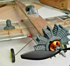 Sternmotorattrappe aus dem 3D Drucker mit ABS für E-Motoren D= 48 mm AD= 158 mm