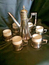 RAR!!!! WMF Jugendstil Mokka - bzw. Teekern Mokkaservice Teeservice versilbert