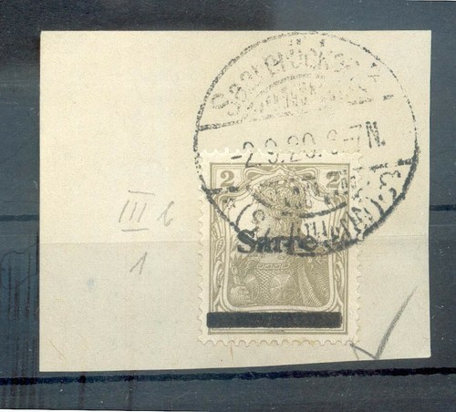 Saar 1III Good Typology On Splendid Gest. Luxo Letter BPP 25EUR (y73718