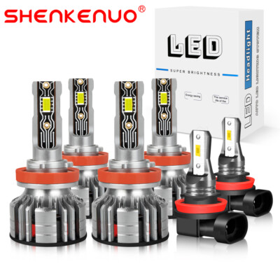 For Lexus CT 200h 2011-2017 Combo 6x LED Headlight & Fog Lights Bulbs Kit 6000K