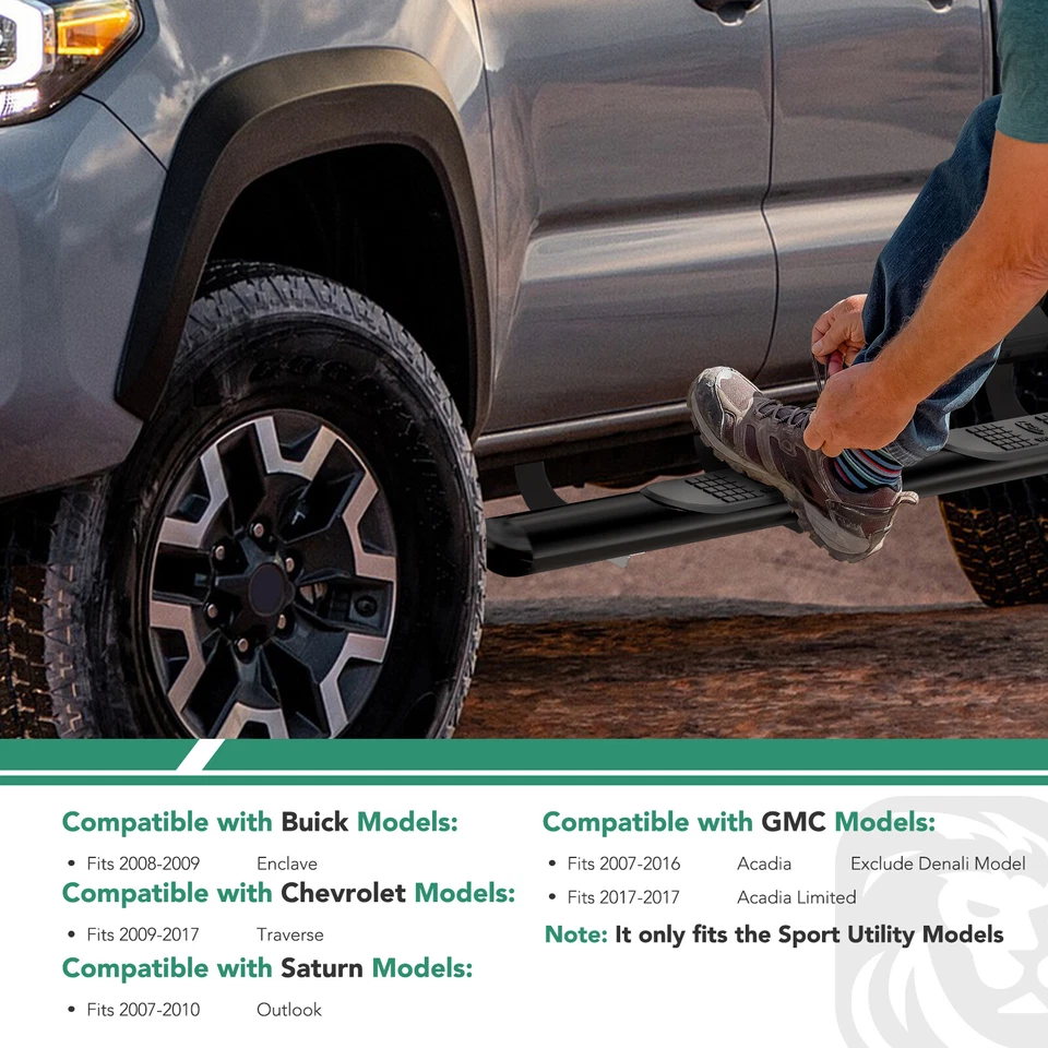 New 5.5" Aluminum Running Boards for Chevrolet Traverse 2009-2017 Sport Utility - Image 2 of 4