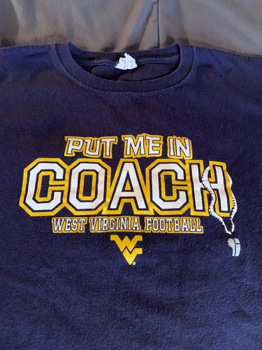 WVU West Virginia FOOTBALL Navy Blue T 