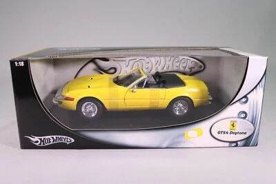 LE297 HOT WHEELS 23906 Voiture 1/18 1:18 Ferrari GTS4 Daytona cabriolet jaune - Photo 1/4