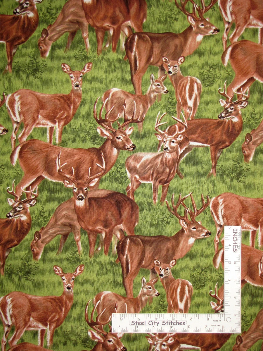 Deer Themed Quilt Fabric