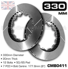 BRAKE DISC / ROTOR 330MM X 20MM 12 BOLT (50MM PAD) 8" PCD - PAIR CMB0411