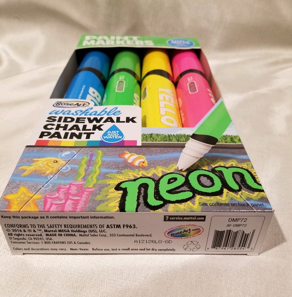 Rose Art Neon Paint Markers Washable Sidewalk Chalk Paint Markers piecs