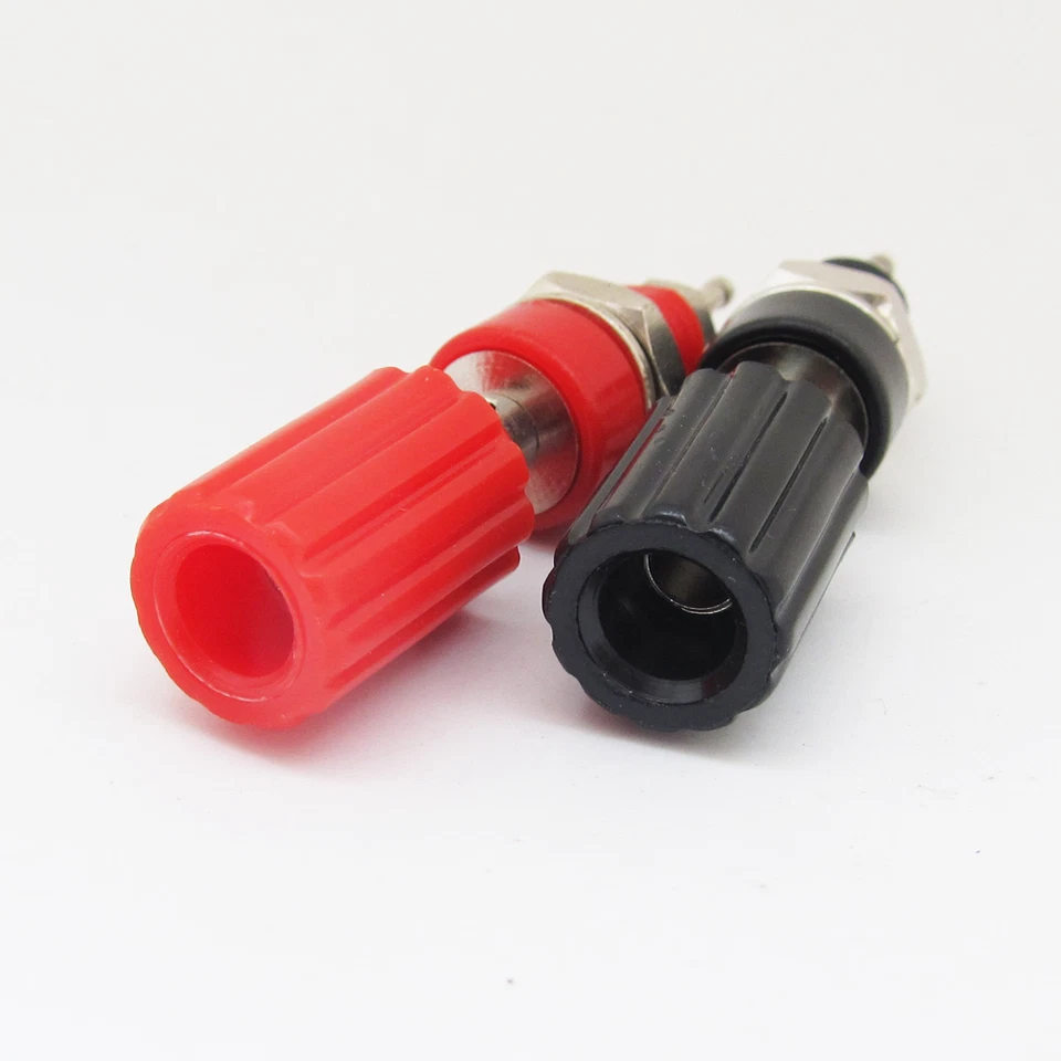 50pcs Brass 4mm Long Binding Post For 4mm Banana Plug Test Connectors R+B - Image 3 of 4