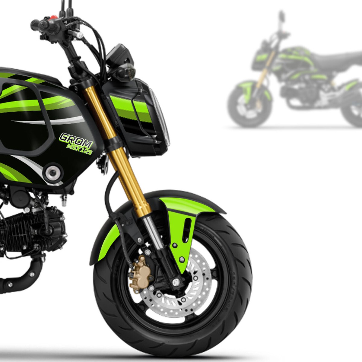 Decal Graphics Sticker Kit For Honda Grom 125 / MSX 125 (2021-2023) – Retro Style Fairing Wrap Set
