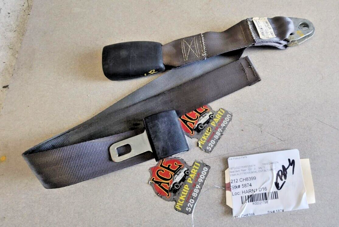 97-00 Dodge Dakota Club Cab Left Rear Seat Belt Buckle with Lap Belt  
