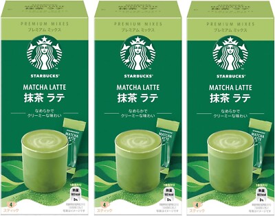 Starbucks Japan Matcha Latte Premium Mix Stick 4P x 3 Box
