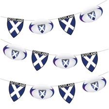 Rugby Scotland Flag Ball Bunting Party Decorations Six Nations - 12pcs 2.5m