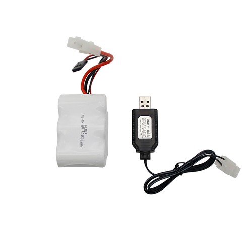 NI-MH 4500MAh Battery 6V with Battery Charger For 1/5 HPI Rovan Km Baja LOSI FG - Picture 2 of 7