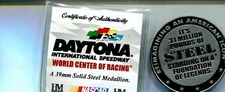 NASCAR DAYTONA SOLID STEEL AMERICAN ICON RACING MEDAL 3422N