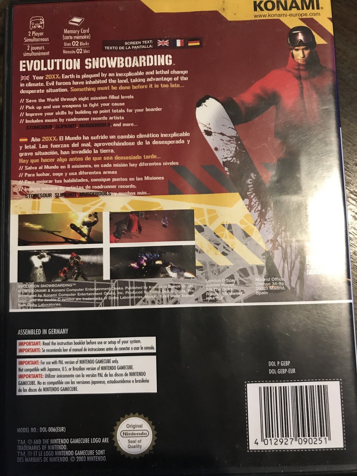 Evolution Snowboarding (Nintendo GameCube, 2003) 83717400127 eBay