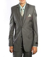 Tazio Little Boys Solid 2 Button Vest 5 Piece Suit, Size 5