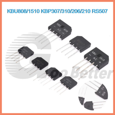 Bridge Rectifiers KBP307/310/206/210 KBU808/1510 RS507 PCB Mount Rectifiers