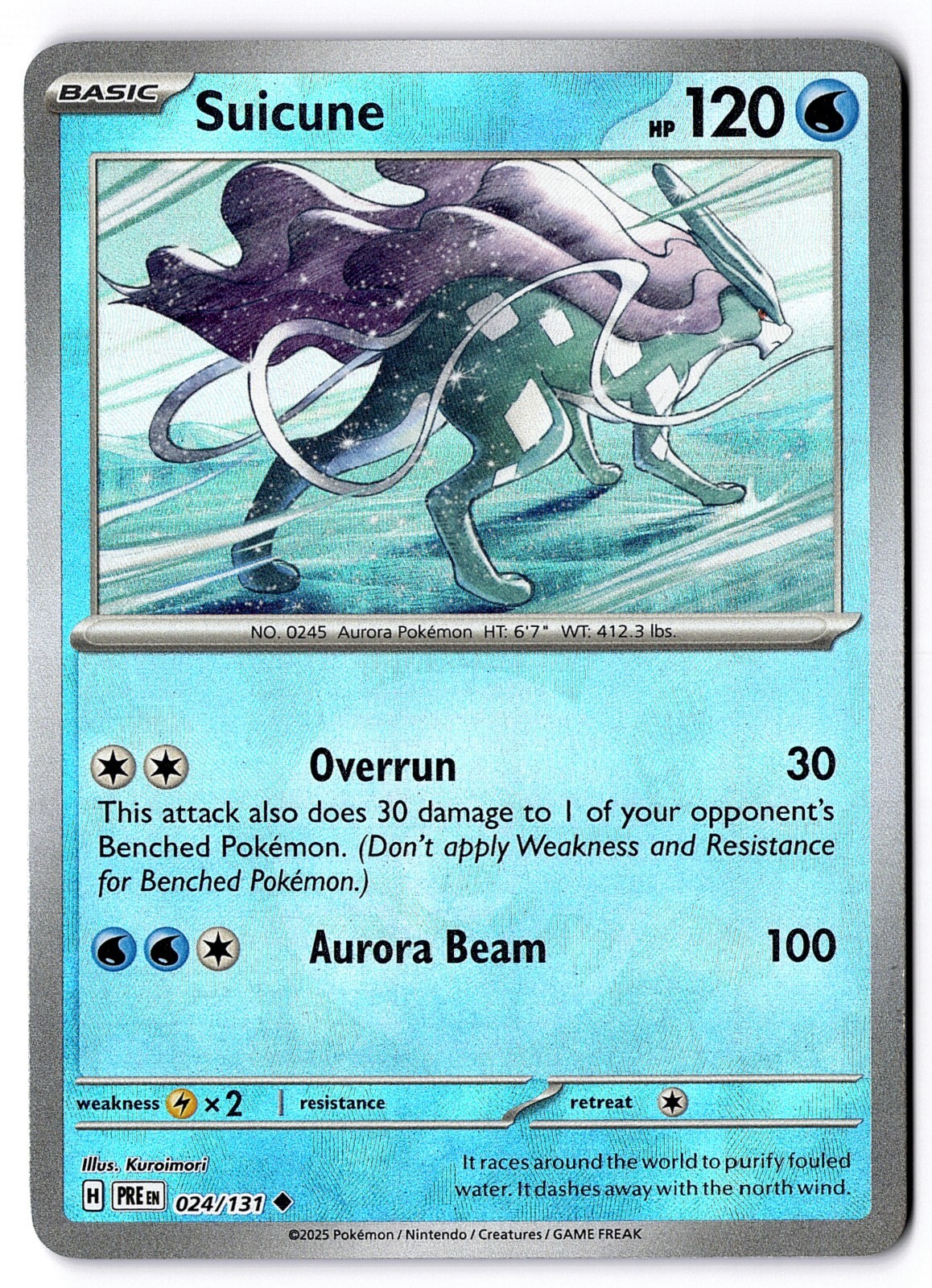 Suicune 024/131 Uncommon Poke Ball Prismatic Evolutions Pokémon TCG Mint NM