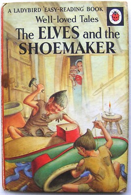 Vintage Marienkäfer Buch-Die Elfen und der Schuhmacher-606D-frühe Ausgabe-gut+KOSTENLOSER EINBAND+
