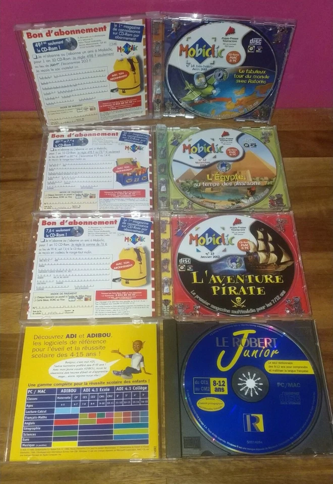 4 Vintage French Francais Mobiclic No 34/37/39 + Le Robert Junior PC/Mac CD-Roms - Image 3 of 4