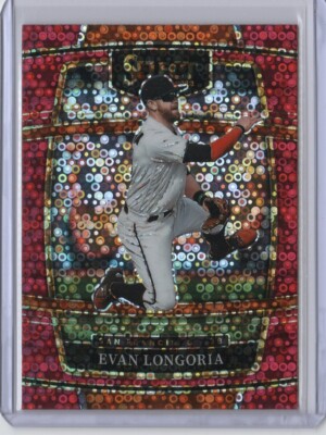 2022 Panini Select Evan Longoria Red Disco Prizm Concourse - Giants/Rays/Dbacks