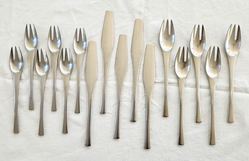 VTG MCM DANSK Odin IHQ Stainless Flatware Germany 17 Pc Mid Century Modern - Picture 4 of 23