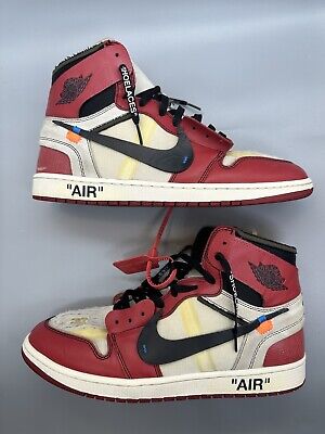 NIKE AIR JORDAN 1 OFF-WHITE AA3834-101 CHICAGO RED THE TEN NIKE AIR JORDAN 1 OFF-WHITE AA3834-101 CHICAGO RED THE TEN