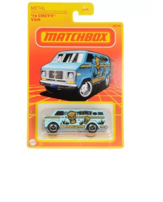 Matchbox 2021 METAL Retro '75 Chevy Van Tiki Pale Blue MINT