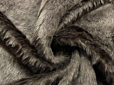 Super Luxury Short Plush Faux Fur Fabric Material TAUPE WOLF
