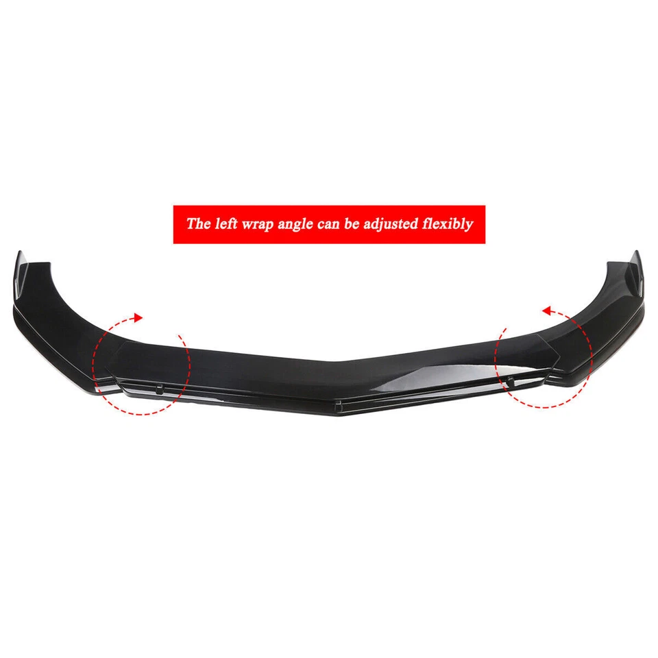 4Pcs For Acura MDX SUV Front Bumper Lip Spoiler Chin Splitter Body Kit Black - Image 3 of 4