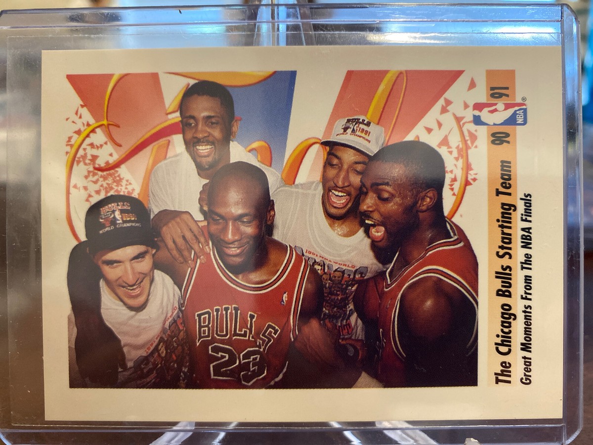 Team 91 Bulls Starting Lineup Michael Jordan First Championship