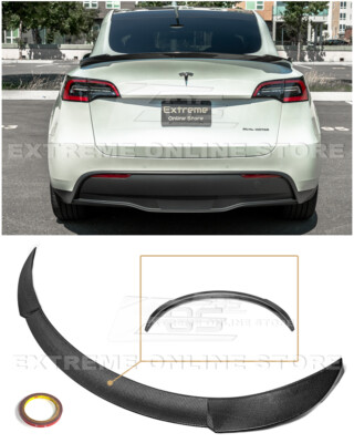 For 20-Up Tesla Model Y | M4 Performance Style Carbon Fiber Rear Trunk Spoiler