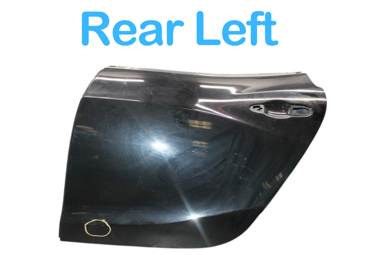14-22 Maserati Ghibli Rear Left Driver Side Door Shell Panel Black 673001734 Oem
