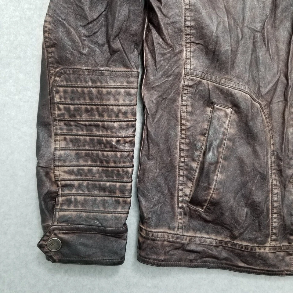 XRAY Jacket Mens Small Brown Pockets Full Zip - Image 2 of 4