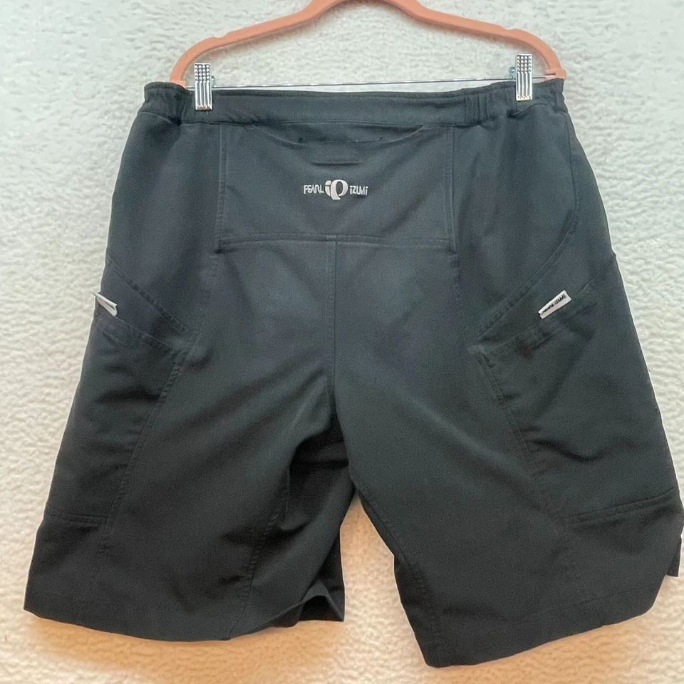 Pearl Izumi Shorts Mens Large Black Padded Cycling Biking Outdoor Lined Cargo - Image 2 of 4