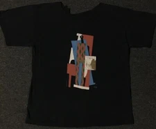 Vtg 2001 Pablo Picasso Chopped Faded Shirt XL Abstract Art Cubism Grunge 90s Y2K