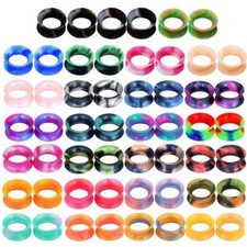 100Pcs Soft Silicone Ear Gauges Tunnels Plugs Expander Ear Piercing Wholesale