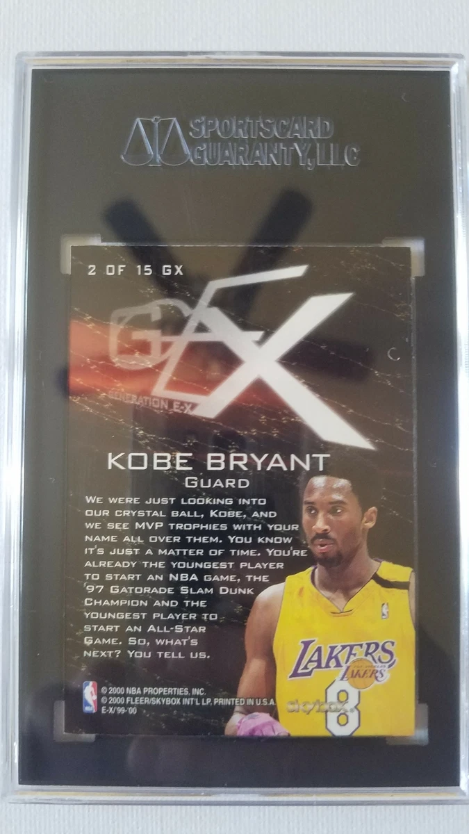 Kobe Bryant 1999 2000 Skybox EX 2000 #2GX Generation EX E-X SGC 