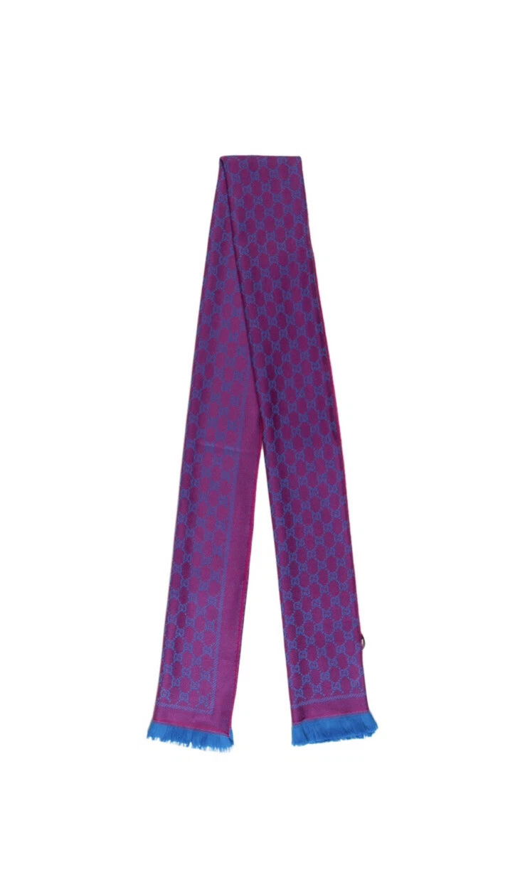 Écharpe en toile rose laine Gucci 70 x 19 (article B11)